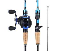 Sougayilang Casting Fishing Rod and Reel Combo, 1.8m/2.1m MH Fishing Pole with Baitcasting Reel Combo, 2-Section Baitcaster Combo-21SE-L