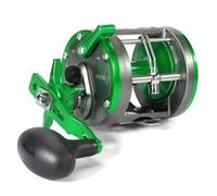 Sougayilang Conventional Level Wind Fishing Reel,Inshore Surf Trolling Reel for Catfish, Musky, Bass for Freshwater Saltwater Right Hand-Green