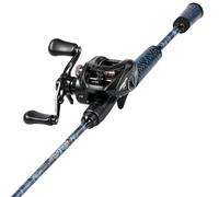 Sougayilang DC Baitcaster Combo 2-Piece Rod - Digital Anti-Backlash