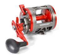 Sougayilang F47 Baitcasting Fishing Reel - Reinforced Metal Body Round Baitcaster for Smooth Powerful Saltwater Inshore Surf Trolling - Conventional Reel for Catfish, Musky, Bass, Pike
