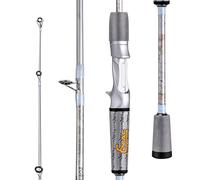Sougayilang Fishing Pole, IM6 Graphite Spinning Rod & Casting Rod - Two Pieces, SuperPolymer Handle Fishing Rod for Bass Fishing - Casting- 6'6"