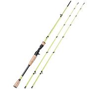 Sougayilang Fishing Rod, 1.8/2.1M Carbon Fiber Sensitive 2 section Baitcasting Rod & Spinning Rod for Freshwater or Saltwater, Tournament Quality Fishing Pole with 2 Tips Fishing Rods-2.1YQ