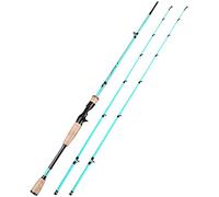Sougayilang Fishing Rod, 1.8/2.1M Carbon Fiber Sensitive 2 section Baitcasting Rod & Spinning Rod for Freshwater or Saltwater, Tournament Quality Fishing Pole with 2 Tips Fishing Rods-1.8LQ