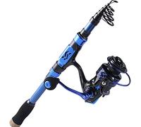Sougayilang Fishing Rod Reel Combos, 24Ton Carbon Fibre, Portable Telescopic Fishing Pole for Travel with Spinning Reels for Saltwater Freshwater 2.1B