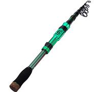 Sougayilang Fishing Rod Telescopic Fishing Rod Portable- 24 Ton Carbon Fiber,CNC Machined Reel Seat, Comfortable EVA Handle, Travel Fishing Pole for Bass Trout Fishing(Green,2.7m/8.9ft)