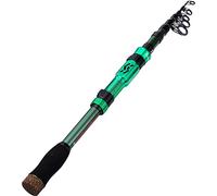Sougayilang Fishing Rod Telescopic Fishing Rods Portable- 24 Ton Carbon Fiber, CNC Machined Reel Seat, Comfortable EVA Handle, Travel Fishing Pole for Bass Trout Fishing 1.8/2.1/2.4/2.7M-2.4G