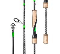 Sougayilang Fishing Rods, Graphite Spinning Rods, Lightweight 2 Pieces Cork Handle Casting Rods-6'-Green Spinning Rod