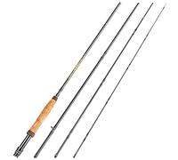 Sougayilang Fly Fishing Rod 4-Piece 9-Feet Lightweight Ultra Portable Fly Fishing Pole for Trout Salmon Sunfish Outfit Travel Fishing-SG4905-Black