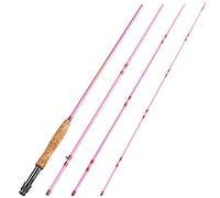 Sougayilang Fly Fishing Rod 4-Piece 9-Feet Lightweight Ultra Portable Fly Fishing Pole for Trout Salmon Sunfish Outfit Travel Fishing-SG4905-Pink