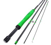 Sougayilang Fly Fishing Rod, Lightweight Ultra-Portable 4 Pieces 5/6wt Graphite 9' Fly Rod for Complete Starter with SuperPolymer Handle- Green