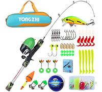 Sougayilang Kids Fishing Rods,Portable Telescopic Fishing Rod and Reel Combo, with Fishing Line Lures Spincast Fishing Tackle Bag for Youth, Girls and Boys Traveling Kid Fishing Pole-G