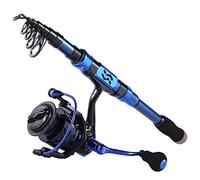 Sougayilang Spinning Fishing Rod Reel Combos,Portable Telescopic Fishing Pole,12+1 Ultra Smooth Spinning reels for Travel Saltwater Freshwater Fishing