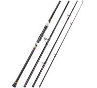 Sougayilang Surf Fishing Rod Portable Travel MH/H Surf Spinning Rod 4 Piece Carbon Fiber Saltwater Fishing Rod 10'-Gray