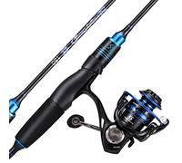 Sougayilang Ultralight Fishing Rod Reel Combos,Portable 2-Piece Spinning Fishing Pole with Stainless Steel Guides- Blue