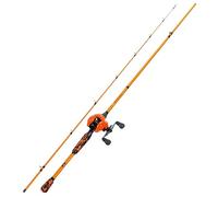 Sougayilang ZJJ Baitcaster Rod and Reel Set, IM7 Graphite 2-Piece Bait Casting Rods with Stainless Steel Guides, 7.2:1 Magnetic Brake Baitcaster Reels for Saltwater Freshwater Fishing-O18-R