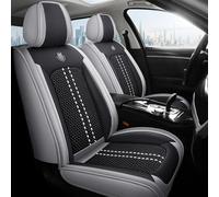 SOUIPA Seat Covers 2-Front Set for Dodge Dakota 2000-2011,Ice Silk&Leather Non-Slip Car Seat Covers Car Seat Protector,Premium Auto Interior Accessories（Standard,Black&Gray）