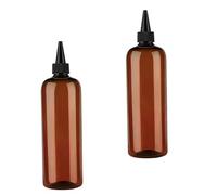 SouiWuzi Hair Oil Applicator, 2PCS 500ml/16ounce Plastic Squeeze Bottles for Oil, Refillable Hair Oiling Bottle, Visible Hair Dye Bottle with Twist Top Cap,Hair Oiling Applicator