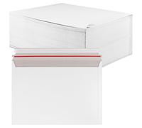 SOUJAP 100 Pack A4 White Cardboard Envelopes, 325 x 230mm Stay Flat Rigid Mailers for Files, Photos, Paper