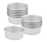 SOUJAP 12 Pcs 4 Inch Small Cake Tin, 10cm Mini Round Aluminum Cake Pan Mould for Baking Bread Dessert
