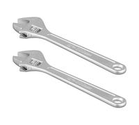 SOUJAP 2 Pcs 12 Inch/300mm Adjustable Spanner Wrench, 30cm Large Adjustable Wrench Wide Jaw for Plumbing, Black, Max Opening 36mm