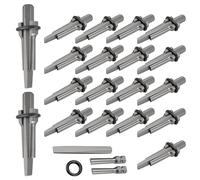 SOUJAP 20 PCS Rock Splitting Wedges, 5/8 Inch Heavy Duty Wedges and Feather Shims, Stone Splitting Hand Tools for Concrete, Stone, Rocks
