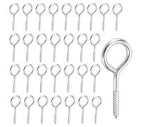 SOUJAP 30 PCS M5 Eyelets Screw, 65mm x 26mm Stainless Steel Eye Hooks for Wood, Fixing Wires, Flower Basket, Chandelier