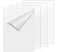SOUJAP 4 Pcs A3 Plastic Clear Acrylic Sheet, 3mm Transparent Acrylic Board Panel for Display Picture Frame Painting, 420 x 297mm