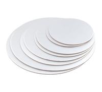SOUJAP 8 PCS 3mm Cake Board Set, 6 Inch 8 Inch 10 Inch 12 Inch Silver Round Cake Base Cardboard for Wedding, Birthday, Party