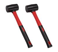 SOUJAP Rubber Mallet, 8 oz, Fibre Handle, Red and Black, 280 x 77 x 46 mm, 2 Pack