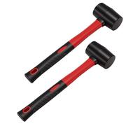 SOUJAP Rubber Mallet Set, 12 oz, Fibre Handle, Red and Black, 280 x 82 x 51 mm, 2 Pack