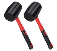 SOUJAP Rubber Mallet Set, 24 oz, Fibre Handle, Red and Black, 335 x 105 x 64 mm, 2 Pack