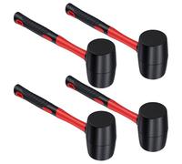 SOUJAP Rubber Mallet Set, 24 oz, Fibre Handle, Red and Black, 335 x 105 x 64 mm, 4 Pack