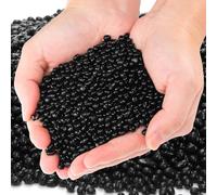 SOUJOY 3 LB Small Aquarium Substrate Gravel Sand, Polished Smooth Fish Tank Gravel, Black Crystal Chip Stone, Natural Decorative Mini Pebbles for Potted Plant, Vase Fillers, Fish Tank Rock