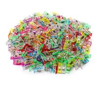 SOUJOY 400 Pcs Sewing Clips for Fabric and Quilting, Plastic Sewing Notions, Assorted Colors Multipurpose Craft Clips for Sewing Quilting Binding Crafts