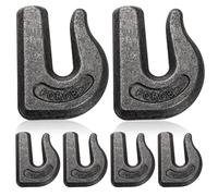 SOUJOY 6 Pack Weld On Grab Chain Hook, 3/8" Tractor Bucket Hooks, G70 Forged Clevis Weldable Tow Hook for Chain Pulling and Lifting, Trailer Truck, Rigging, Car