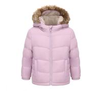 Soul Cal Girls Infants 2 Zip Bubble Jacket Lilac 4-5 Years