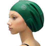 SOUL CAP - Large Swimming Cap for Long Hair - Designed for Long Hair, Dreadlocks, Weaves, Hair Extensions, Braids, Curls & Afros - Women & Men - Silicone (XL, Green)