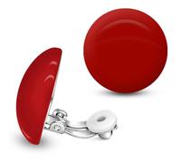 Soul-Cats 1 pair of clip-on earrings plastic many colors pastel red