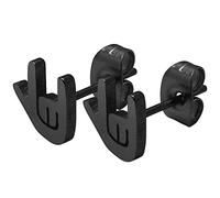 Soul-Cats® 1 pair of stud earrings Heavy Metal Rock silver, black color