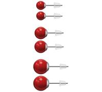 Soul-Cats® 1 Set Studs balls white black red pearl earrings Rockabilly 60s 70s