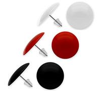 Soul-Cats® 3 pairs of cute studs with pin made of stainless steel in the colors red, white and black