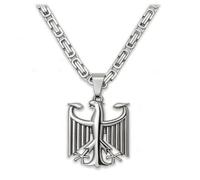 Soul-Cats 316L Stainless Steel Hand Polished Silver or Gold Cod Eagle Pendant Necklace, Various Chains & Lengths 55-70cm Gift Boxed, Kettenlänge: 55 cm, Stainless Steel