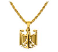 Soul-Cats 316L Stainless Steel Hand Polished Silver or Gold Cod Eagle Pendant Necklace, Various Chains & Lengths 55-70cm Gift Boxed, Kettenlänge: 65 cm, Stainless Steel