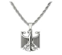 Soul-Cats 316L Stainless Steel Hand Polished Silver or Gold Cod Eagle Pendant Necklace, Various Chains & Lengths 55-70cm Gift Boxed, Kettenlänge: 60 cm, Stainless Steel