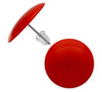 Soul-Cats® A pair of cute stud earrings with pin made of stainless steel, color: red