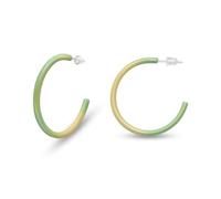 Soul-Cats Ceramic Hoop Earrings 30mm - Metal Free & Hypoallergenic - Lightweight, Comfortable to Wear - Ideal for Sensitive Skin - White, Red, Black, Green, Pink, Lilac, 15 x 17 mm, Stainless Steel