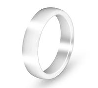 Soul-Cats Ceramic Ring Classic White Simple & Smooth Band Ring Partner Ring Women Men, 56 (17.8), Ceramic