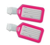Soul-Cats Colourful Luggage Tag Plastic Suitcase Tag Travel Tag Colour: 2 Pink