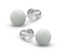 Soul-Cats Elegant Ceramic Stud Earrings - Black & White - Timeless Earrings Hypoallergenic - For Men & Women, 6 mm, Ceramic, No Gemstone