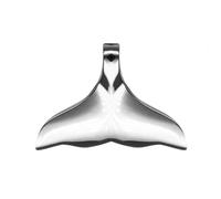 Soul-Cats Genuine 925 silver walvin pendant with chain necklace dolphin fish fin, Sterling Silver